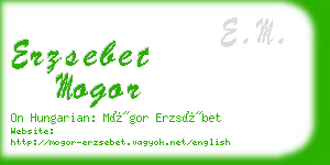 erzsebet mogor business card